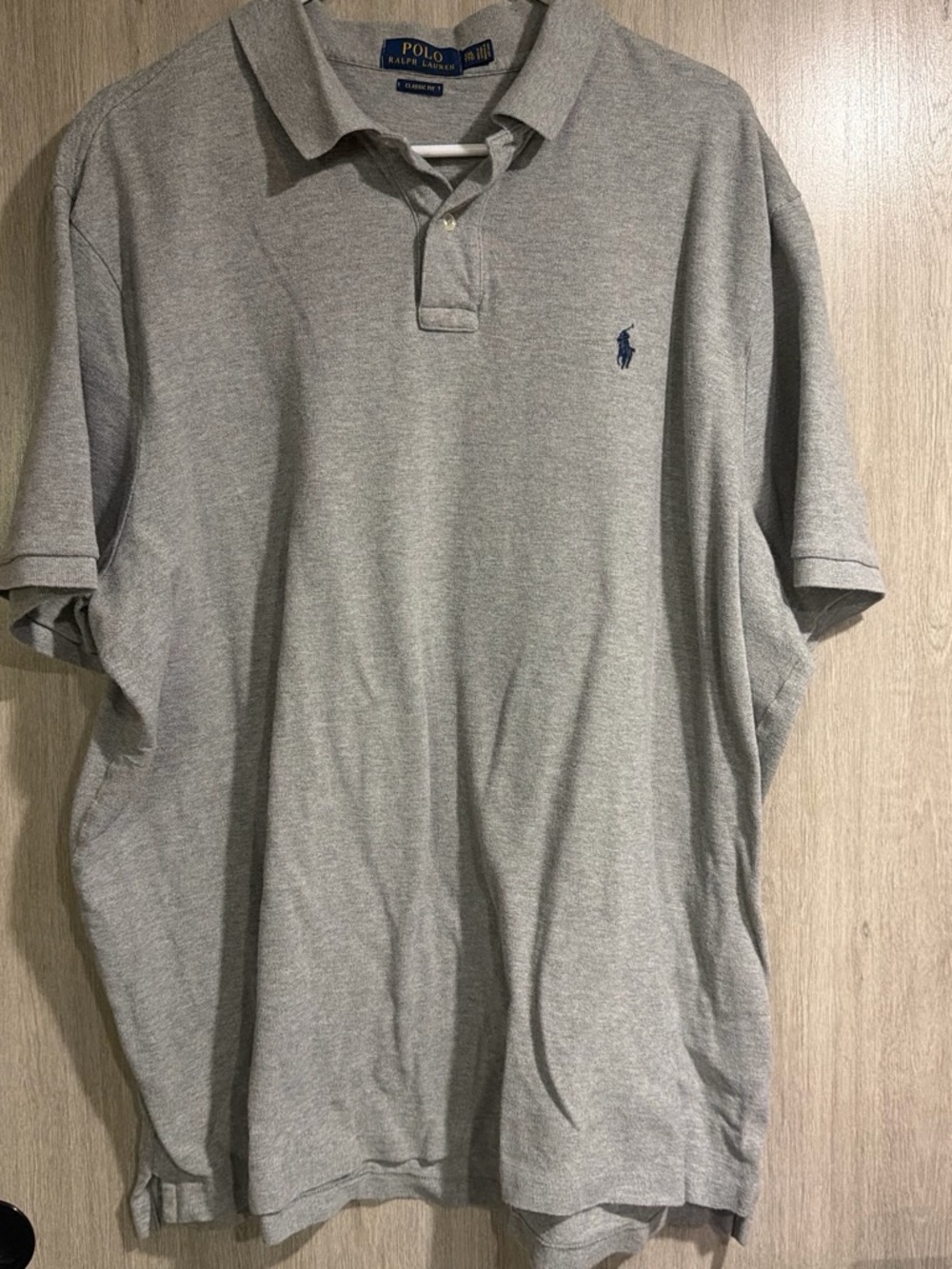 Polo by Ralph Lauren Gray Short-Sleeve Classic Polo with Navy Pony